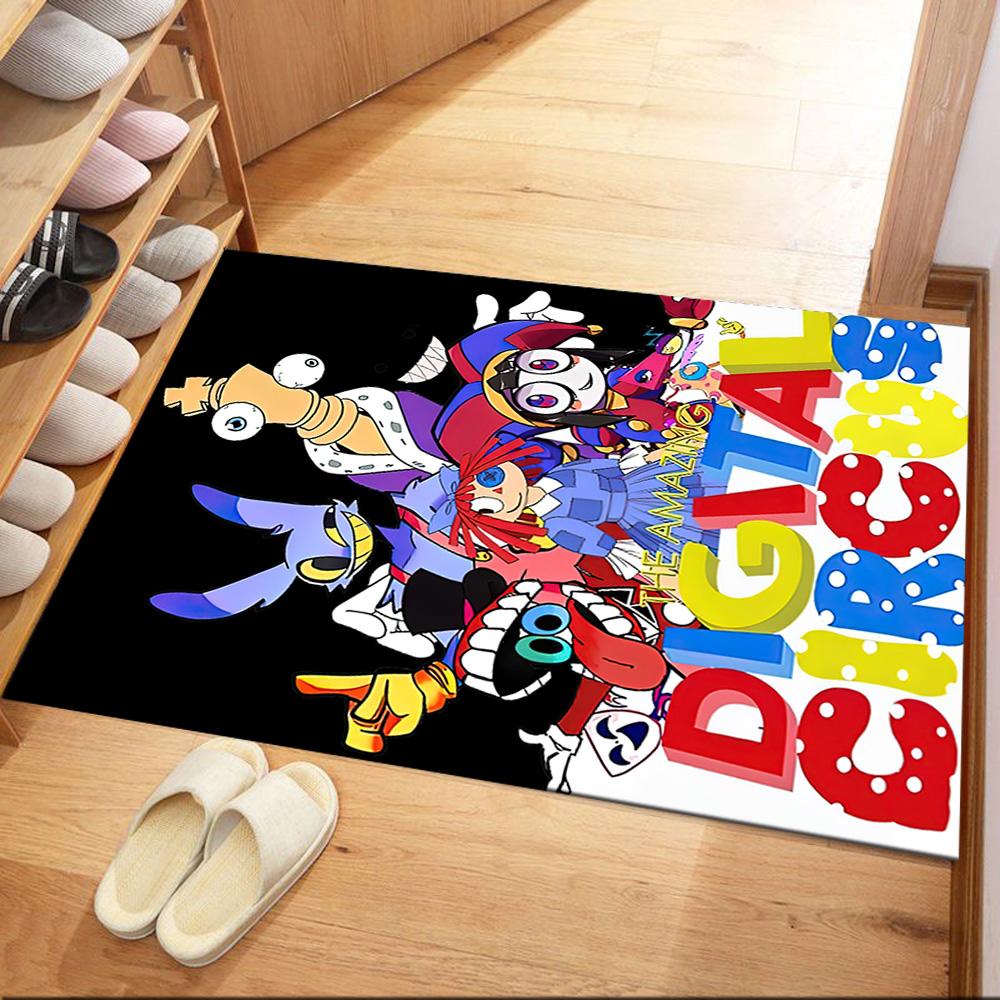 Digital Circus Area Rug Suitable For Outdoor Game Room Dormitory Study Room Antislip Rug Anime Office Decor Best For Christmas