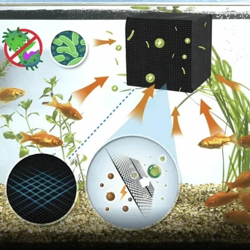 Aquarium Water Purifier Activated Carbon Strong Filtration and Absorption Cube Fish Tank Filter Aquarium Pool Water Purification