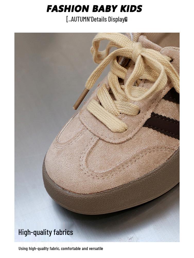 Children's Retro Fashion Sneakers - Thick-Soled Casual Trainers for Boys and Girls