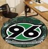 Hannover 96 Fußballmuster Runder Teppich, Innen-/Außenmatte, für Picknick, Spielzimmer, Schlafzimmer, Büro, Wohnzimmer, Heimdeko Teppich, Geburtstagsgeschenk