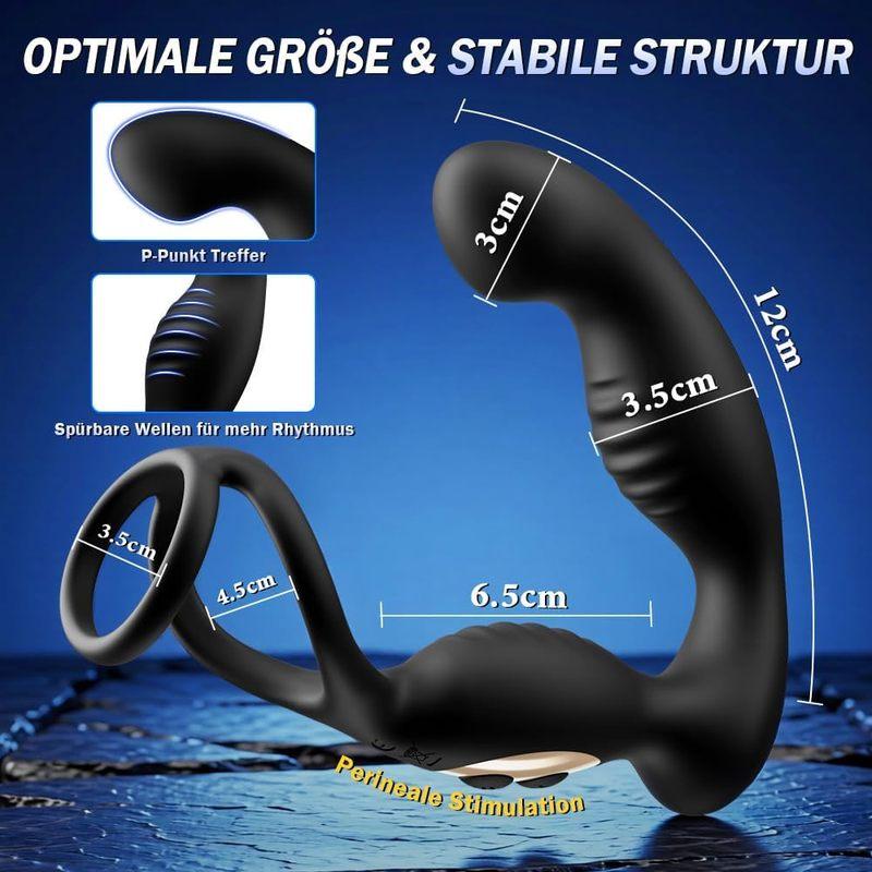 Anal Vibrator Male Sex Toys for Men Prostate Massager With Penis Ring Remote Anal Toy Adults Product Butt Plug for Women Gay