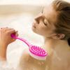 1Pc Long Handle Bath Brush Soft Hair Bath Brush Back Ball Brush Bathroom Body Brushes Mud Back Scrubber Shower Massage Brushes