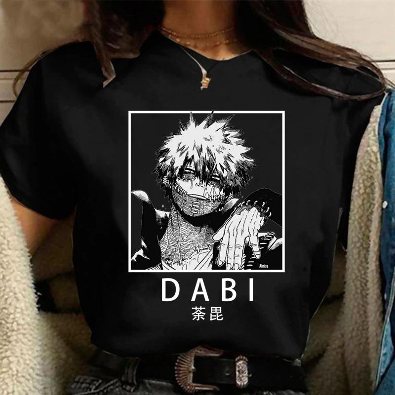 Anime T-shirt Cool Dabi Print T Shirt Fashion Personality Tee Summer Casual Round Neck Short Sleeve Shirt