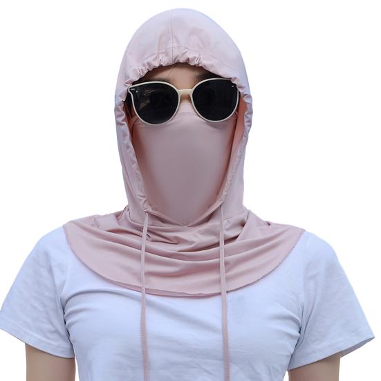 

Летний мужской головной убор, широкополая шляпа от солнца Ice Silk с защитой UPF 50, регулируемая посадка, 3 в 1, защита шеи для верховой езды, солнцезащитная шляпа розовый