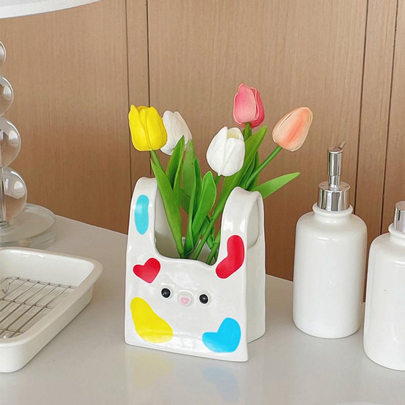 Cute Handbag Flower Pot Ceramic Succulent Pot Planter Home Decor Desktop Ornaments Bonsai Plant Pot