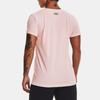 Under Armour Casual Letter Print Round Neck T-Shirt Women tops Pink 1372616-673