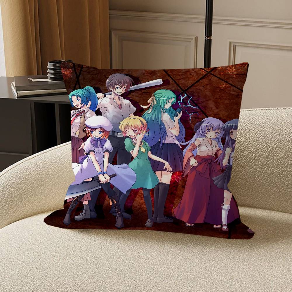 Anime H-Higurashi W-When They Cry Cushion Cover Inches Farmhouse Decor Home Throw Pillow Covers for Couch Decorations