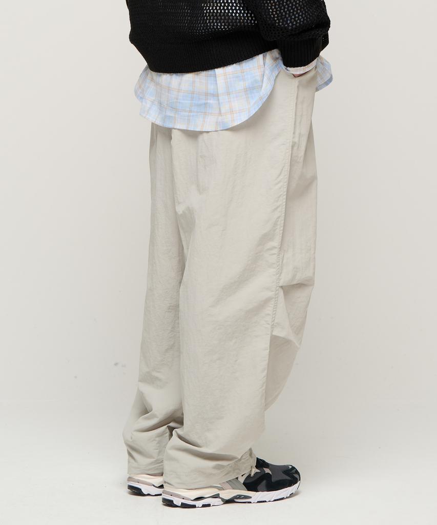 CARGOBROS Wide Parachute Banding Pants (Gray)