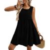 Summer Fashion Women's Loose Casual Flowing Sleeveless Plaid Dress