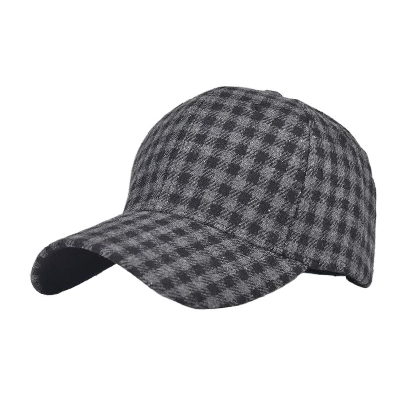 Herbst Winter Hut Herren Frühling Sommer Outdoor Sonnenschutz Visier Klassische Karierte Baseballkappe Hartschalen-Kappe Damenmütze Warme Schirmmütze