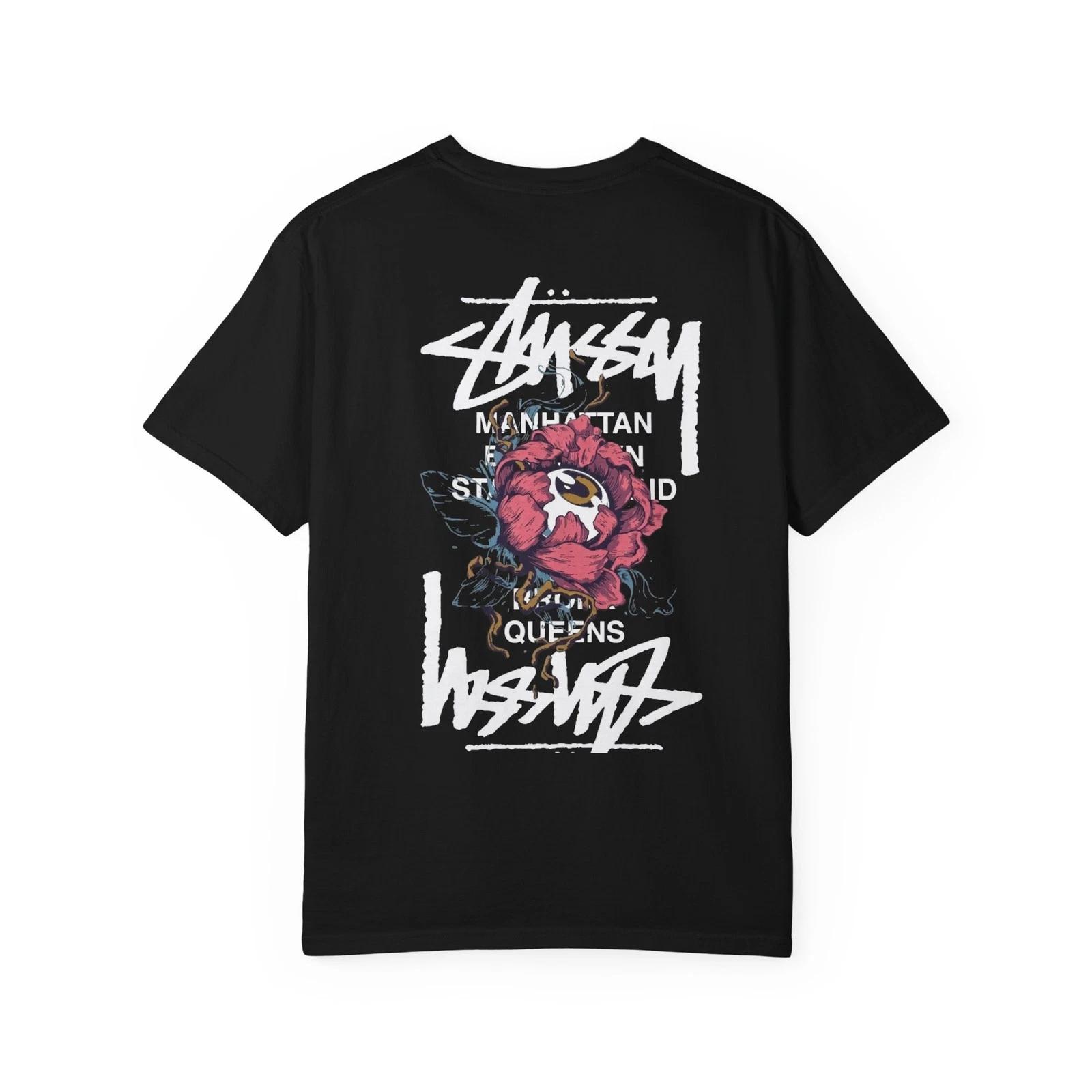 Graffiti Rose Skull T-T-Shirt | Streetwear Manhattan Queens S