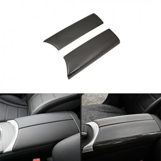 For Benz C W205 GLS X253 2016- ABS Carbon Fiber Armrest Box Stick Case Cover