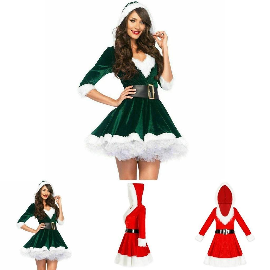 Cozy Santa Claus Christmas Costume For Women Featuring Breathable And Warm Material