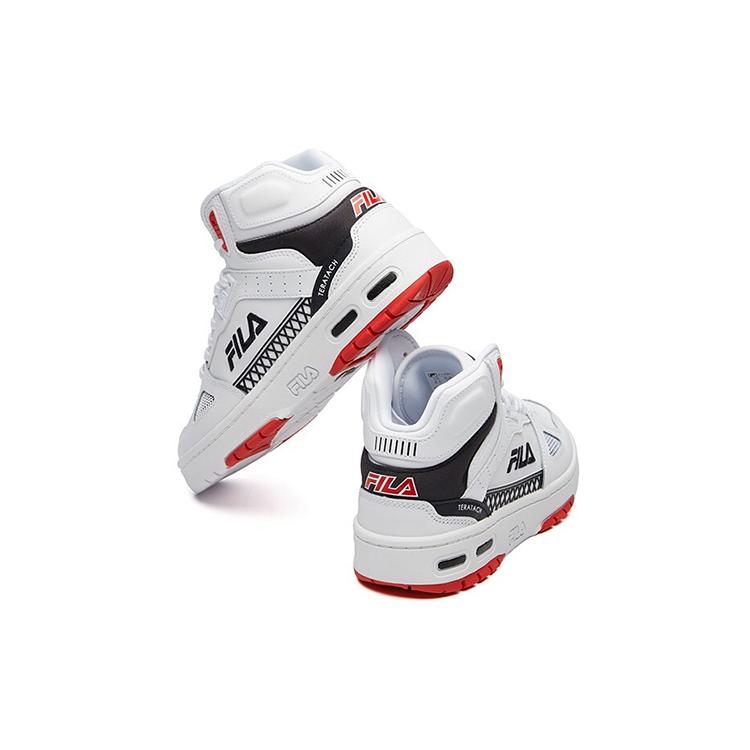 FILA Teratach High Top White / Red / Black Women's (Unisex) Vintage Basketball Shoes F12W111211FWN