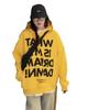 Unisex Yellow Hoodie: Autumn Collection, Creative American Lettering, Casual Loose Fit