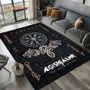 Odin Simbolo Vichingo Valknut Nordico Valhalla Tappeto Tappetino per Soggiorno Camera da Letto Casa Decorazione Divano, Tappeto da Area Tappetino Antiscivolo per Pavimento