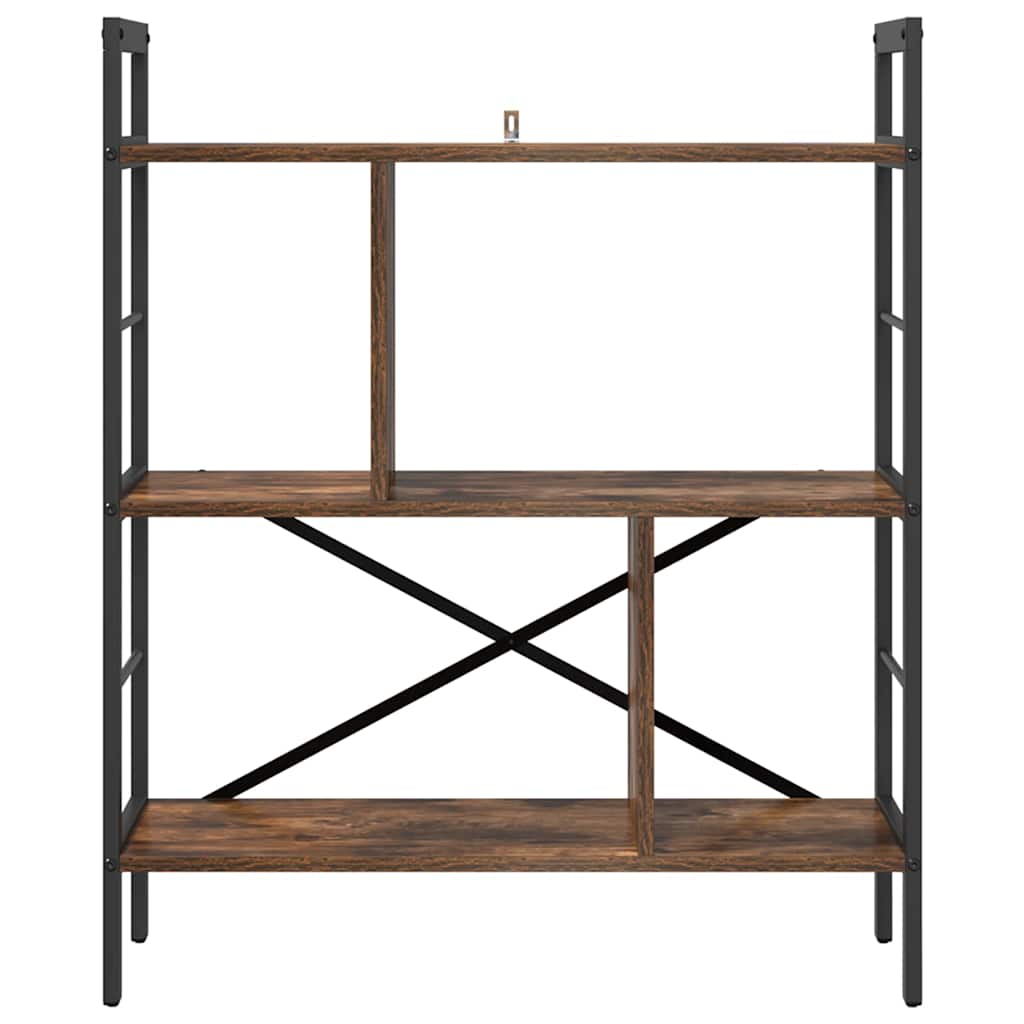 Bookshelf Smoked Oak 75 x 30 x 91 cm Particleboard