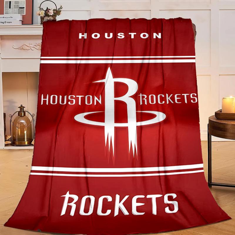 Rockets Team Art Blanket Flannel Throw for Sofa, Travel, Camping, Livingroom, Office, Chair and Bed Soft and Warm Holiday gifts
