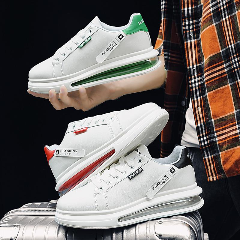 Vier Jahreszeiten beliebte kleine weiße Schuhe Star mit der gleichen vielseitigen Luftpolsterschuhe Herrenschuhe dicksohlige erhöhende Board-Schuhe lässig Sport