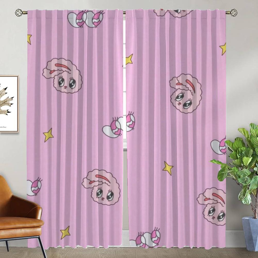 Zasłony do wnętrza domu do salonu EstherBunnyS Dekoracja Halloween Tiul do sypialni Przegroda Zasłona okienna Rolety Dziecko