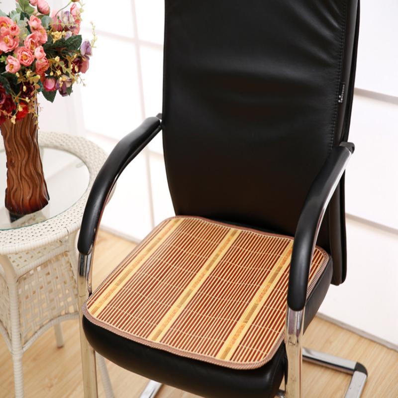 Summer Random Bamboo Cool Mat Breathable Seat Cushion Home And Office Chair Cool Mat Bamboo Silk Dining Chair Cushion