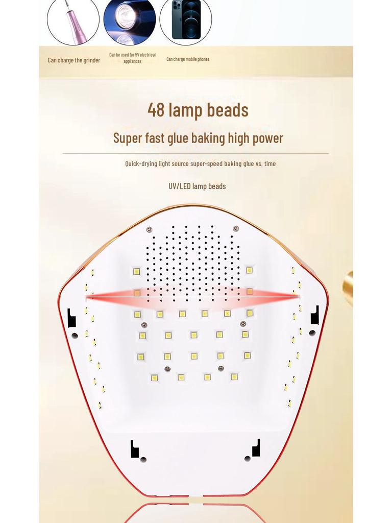 Wireless Nail Dryer: Large Space, Quick-Drying Nail Light Therapy Lamp