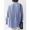 [Ships Ladies] SHIPS for women blouse Hand washable stretch georgette pleats 24SS ladies 311100734 sky blue M