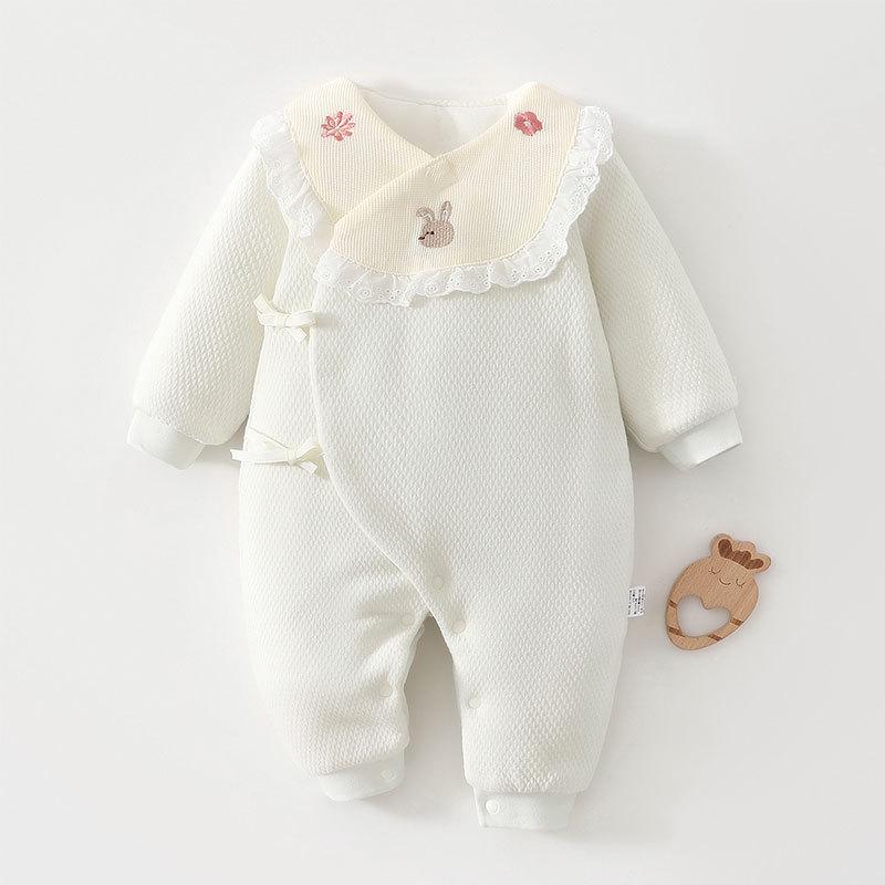 Garden Little Rabbit 120g Pure Cotton Padded Butterfly Bodysuit for Newborns - Autumn/Winter Collection