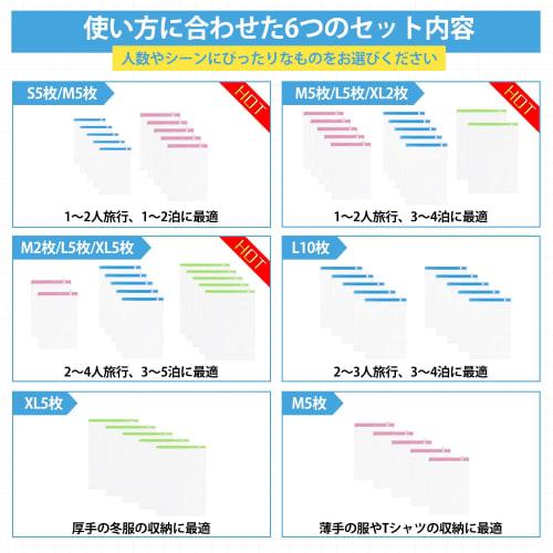 Hoxhyon Travel Clothing Compression Bags, 12-Count, Compresses Clothes Up To 80% - Vacuum-Resistant for Clothes, Down Jackets, Outerwear, Blankets, an