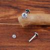 Right Grand ASTM F136 Titanium 2.5/3/4mm CZ Labret Stud 16G Tragus Helix Cartilage Conch Flatback Earlobe Piercing Body Jewelry