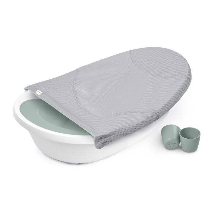 INGENUITY Evolving Baby Bathtub, Extra-large with Soft Fabric Hammock Baby Bather and Support for Sitting Baby from 0 To 24 Months