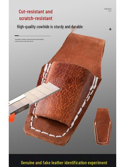 Herren Multifunktionaler Werkzeuggürtel aus Rindsleder mit Zangenfach und 5 Fächern