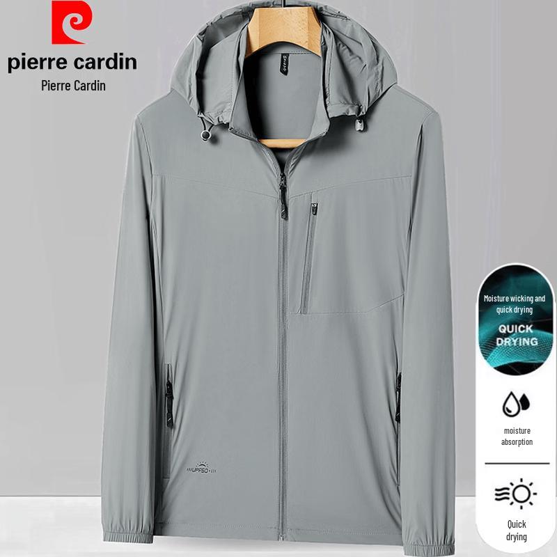 

Pierre Cardin Men s Milk Silk Hooded Sun Protection Jacket 3XL