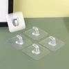 Clear No-Drill Adhesive Hooks: Strong, Traceless, Creative Wall Hooks for Kitchen & Bathroom
