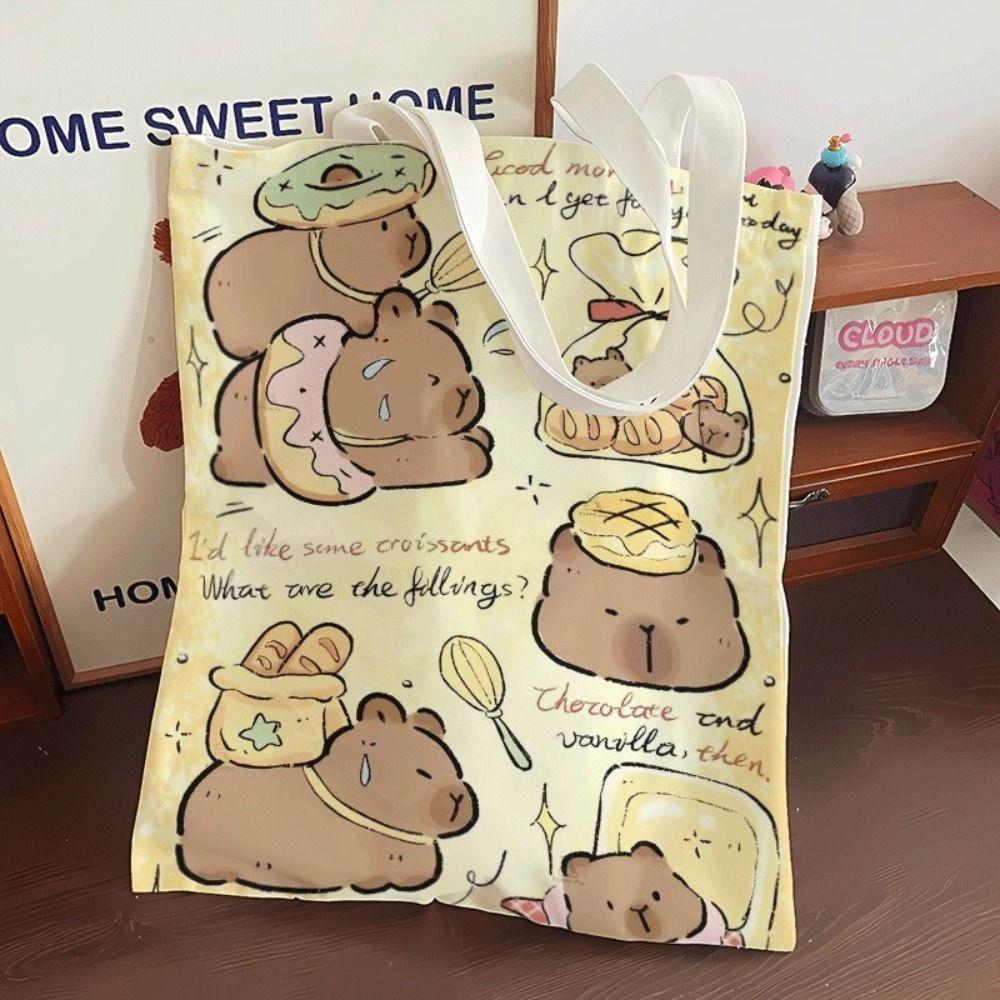 Schultasche Capybara Umhängetasche Unterarmtasche Große Kapazität Capybara Handtasche Mädchen