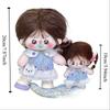 1 Set Outfit 10/20cm Cotton Doll Clothes Plaid Skirt 10cm Doll Clothes  Doll Accessories