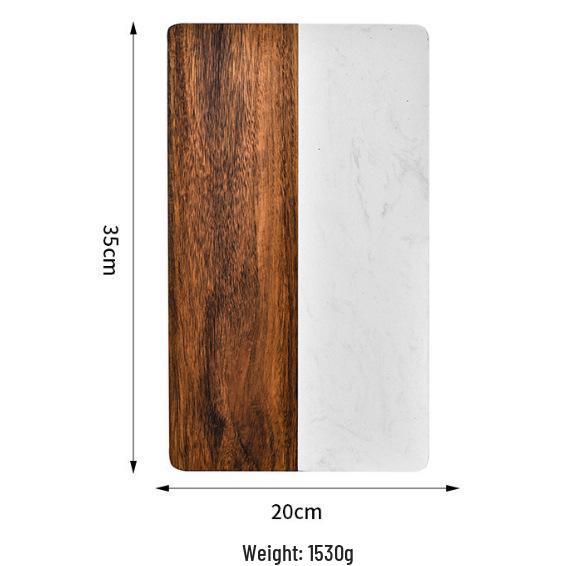 DL014 Marble Inlaid Wood Cutting Board - Home Kitchen Chopping Tool