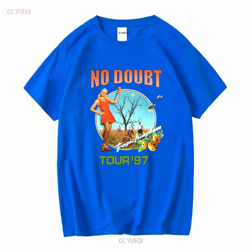 Vintage 1997 Koszulka z długim rękawem No Doubt Tour 87 Biała KV10583 vintage Wypłukana moda Wszechstronny top do noszenia na co dzień graficzny