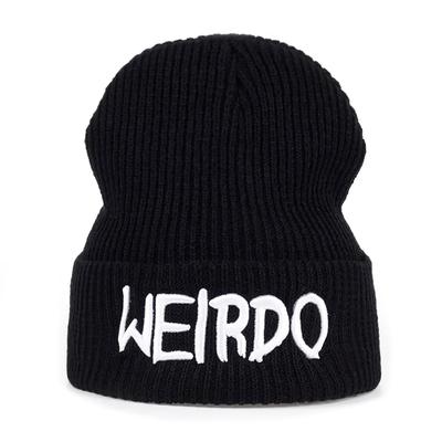 Fashion WEIRDO Embroidery Winter Cap Women Warm Knitted Hat Men Casual Beanies Hats Hip Hop Caps