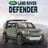 1/32 Scale LAND Rover Defender 110 Toy Car Model Alloy Diecast SUV Sound Light Pull Back Model Car Toy for Boy Gifts Collection