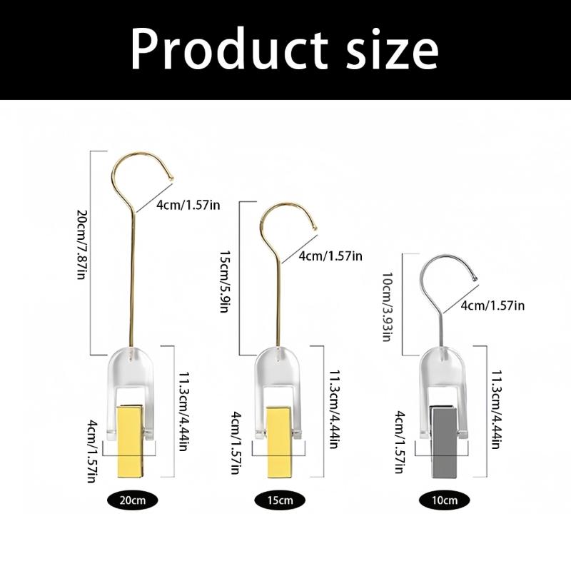 Clear Multifunctional Clothes Hanger Clip Durable Acrylic Materials Damage Release Design For Scarves Hats Socks Home Storage Solution