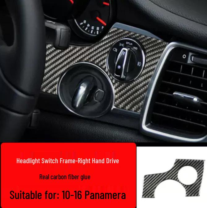 Porsche Panamera Interior Carbon Fiber Kit: Center Console, Steering Wheel, Gearshift & Door Trim