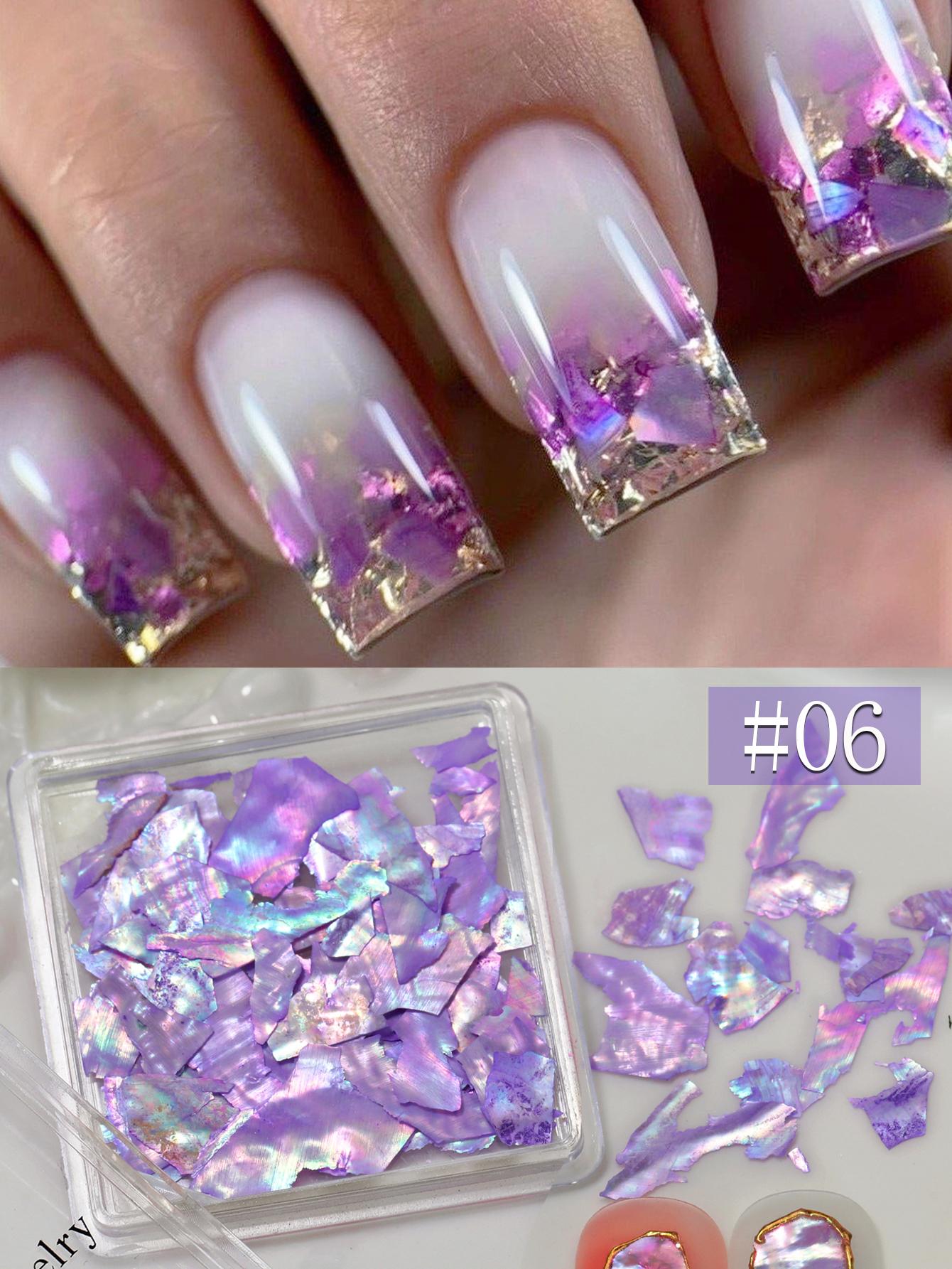 

Блестящие ракушки Аврора 3D Голографический MagicColor Декор для ногтей Глиттер Иррегулярные ракушки Пайетки для DIY дизайнов