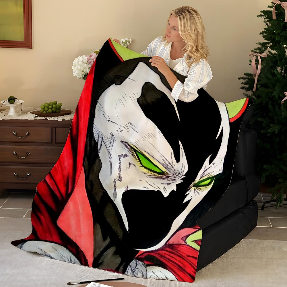 Comic S-Spawn Throw Flannel Blanket, Soft Warm, Durable & Washable Cute Cool