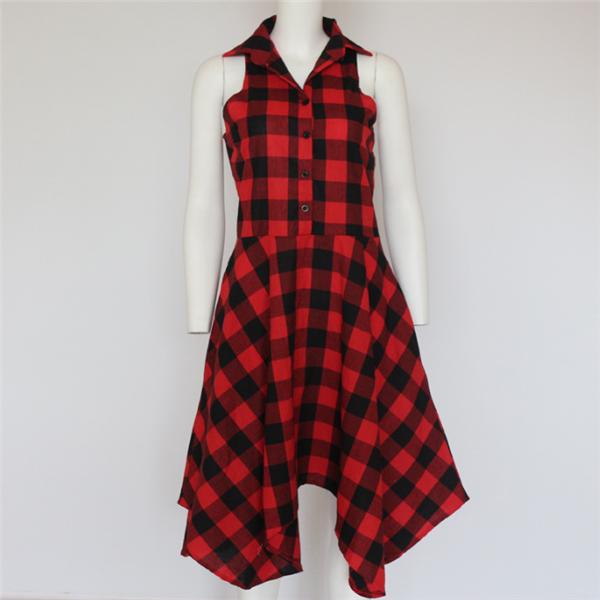 Buy New Fashion Women Sleeveless Plaid Dess Vintage Dress Summer Buy New Fashion Women Sleeveless Plaid Dess Vintage Dress Summer