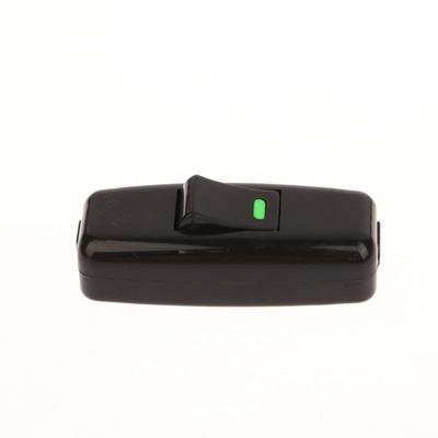 1/5Pcs Classic Black Inline On/Off Table Lamp Switches Home Light Boat Shape Switch Wires Cable Switches Electrical Accessories