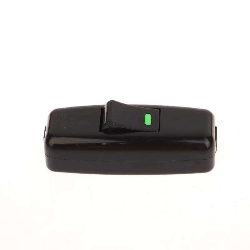 1/5Pcs Classic Black Inline On/Off Table Lamp Switches Home Light Boat Shape Switch Wires Cable Switches Electrical Accessories