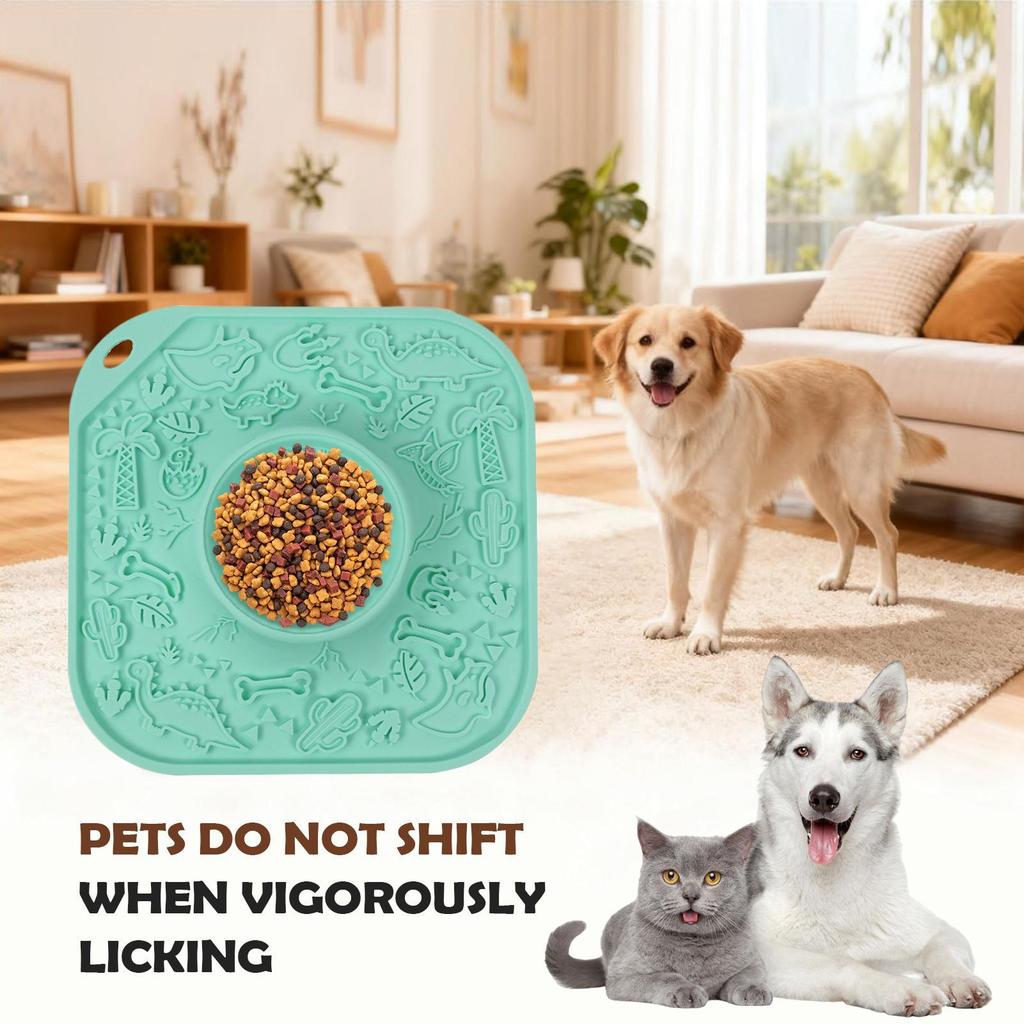 Tapete de Lamber para Cães Silicone Formato Vulcão Antiderrapante Alimentador Quebra-cabeça Tapete de Lamber Com Ventosa Para Cães e Gatos Para Filhotes Gatinhos Animal de Estimação