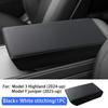 2026 for Tesla Juniper Model 3/Y Highland Rear Air Vent Cover Center Console Leather Armrest Box Anti-Scratch Car Accessories