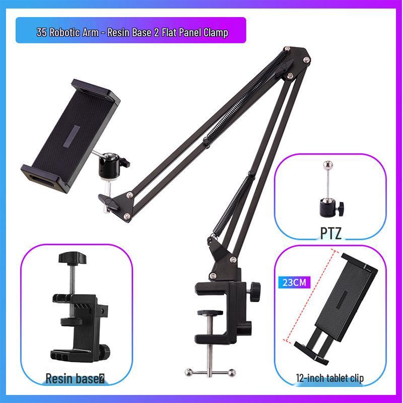 Rotating Folding Metal Arm for Mobile Phones & Tablets: Bedside, Desktop, or Coffee Table.